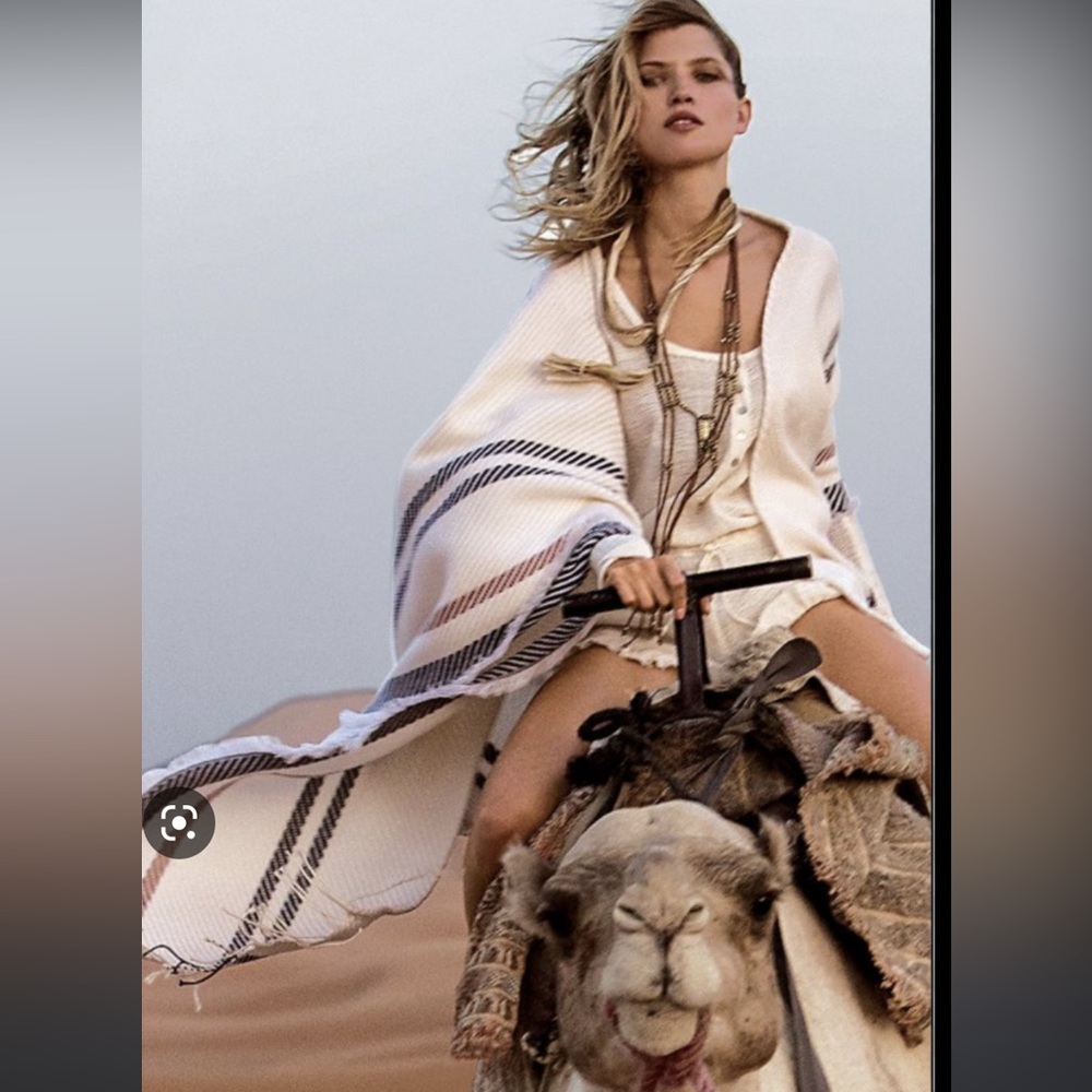 Free People Topanga Tassel Ruana (poncho)